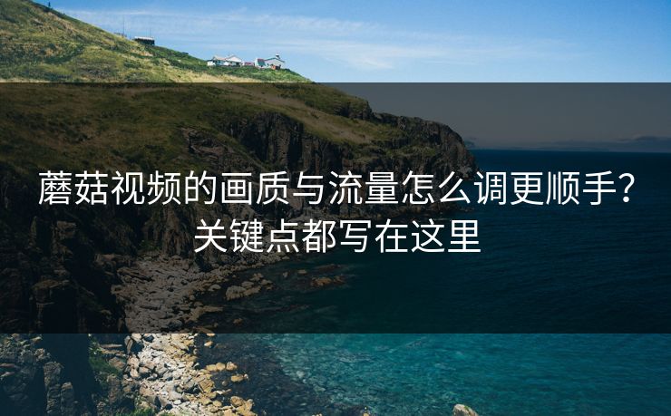 蘑菇视频的画质与流量怎么调更顺手?关键点都写在这里 蘑菇视频的画质与流量怎么调更顺手?关键点都写在这里