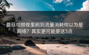 蘑菇视频夜里刷到流量消耗你以为是网络？其实更可能是这3点