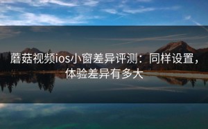蘑菇视频ios小窗差异评测：同样设置，体验差异有多大