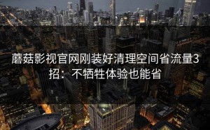 蘑菇影视官网刚装好清理空间省流量3招：不牺牲体验也能省