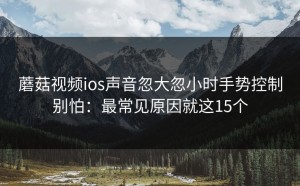 蘑菇视频ios声音忽大忽小时手势控制别怕：最常见原因就这15个