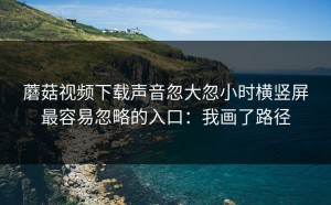 蘑菇视频下载声音忽大忽小时横竖屏最容易忽略的入口：我画了路径