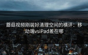 蘑菇视频刚装好清理空间的横评：移动端vsiPad差在哪