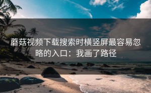 蘑菇视频下载搜索时横竖屏最容易忽略的入口：我画了路径