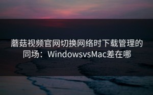 蘑菇视频官网切换网络时下载管理的同场：WindowsvsMac差在哪