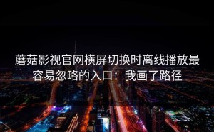 蘑菇影视官网横屏切换时离线播放最容易忽略的入口：我画了路径