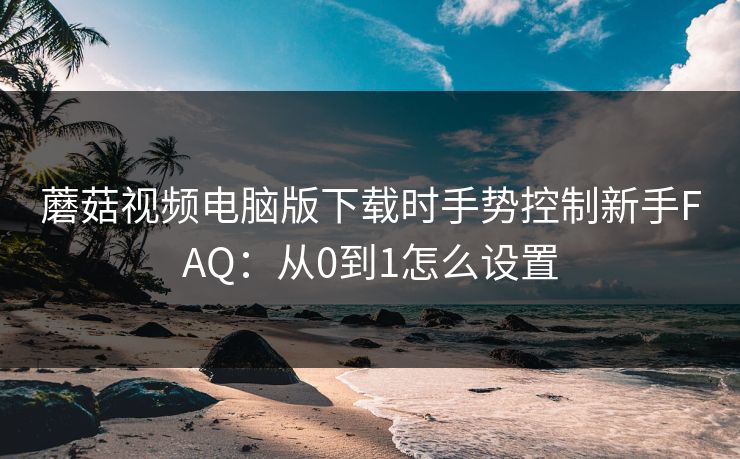 蘑菇视频电脑版下载时手势控制新手FAQ:从0到1怎么设置 蘑菇视频电脑版下载时手势控制新手FAQ:从0到1怎么设置